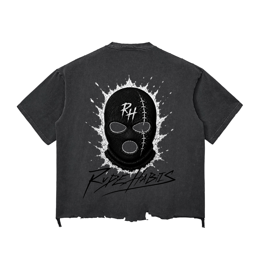RH Hooligan Snow Wash Raw-Hem Boxy T-shirt