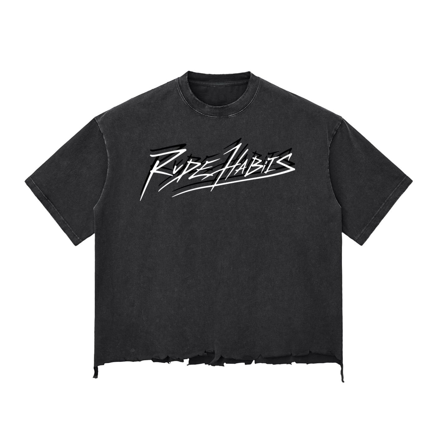 RH Hooligan Snow Wash Raw-Hem Boxy T-shirt