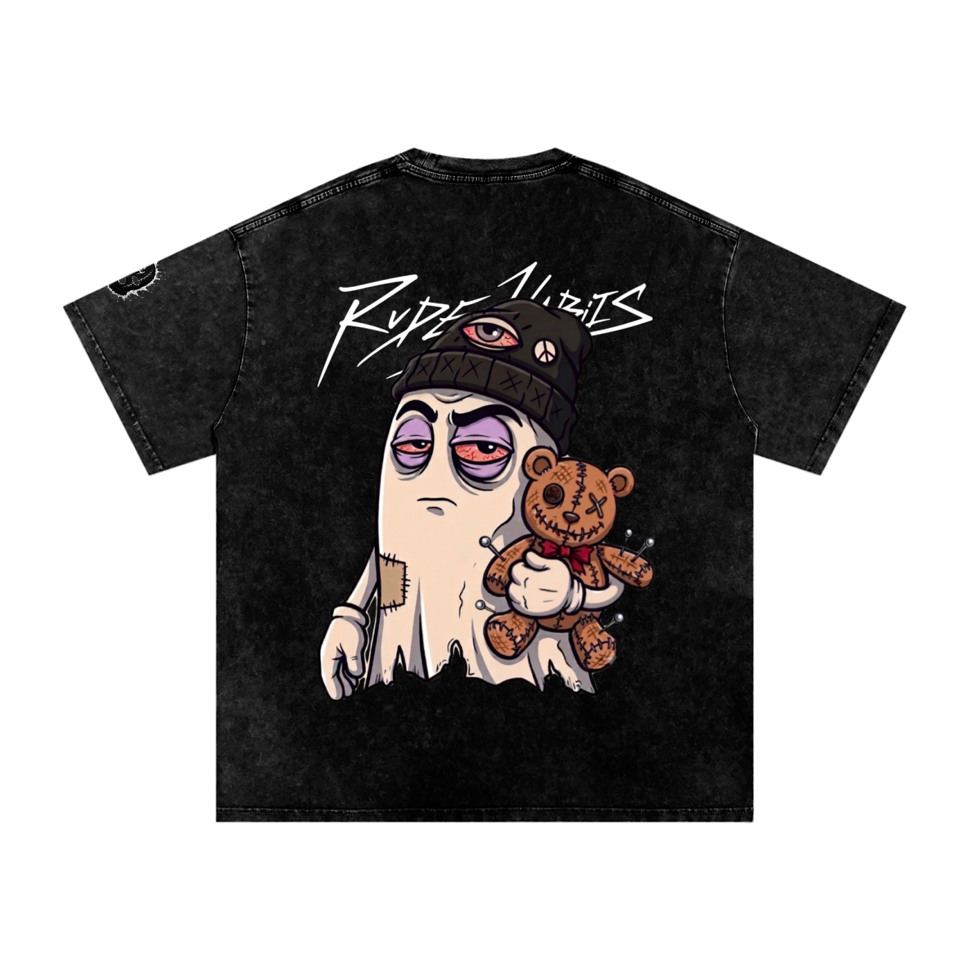 RH "Habits Ghosted" Snow Washed Oversized Cotton T-Shirt