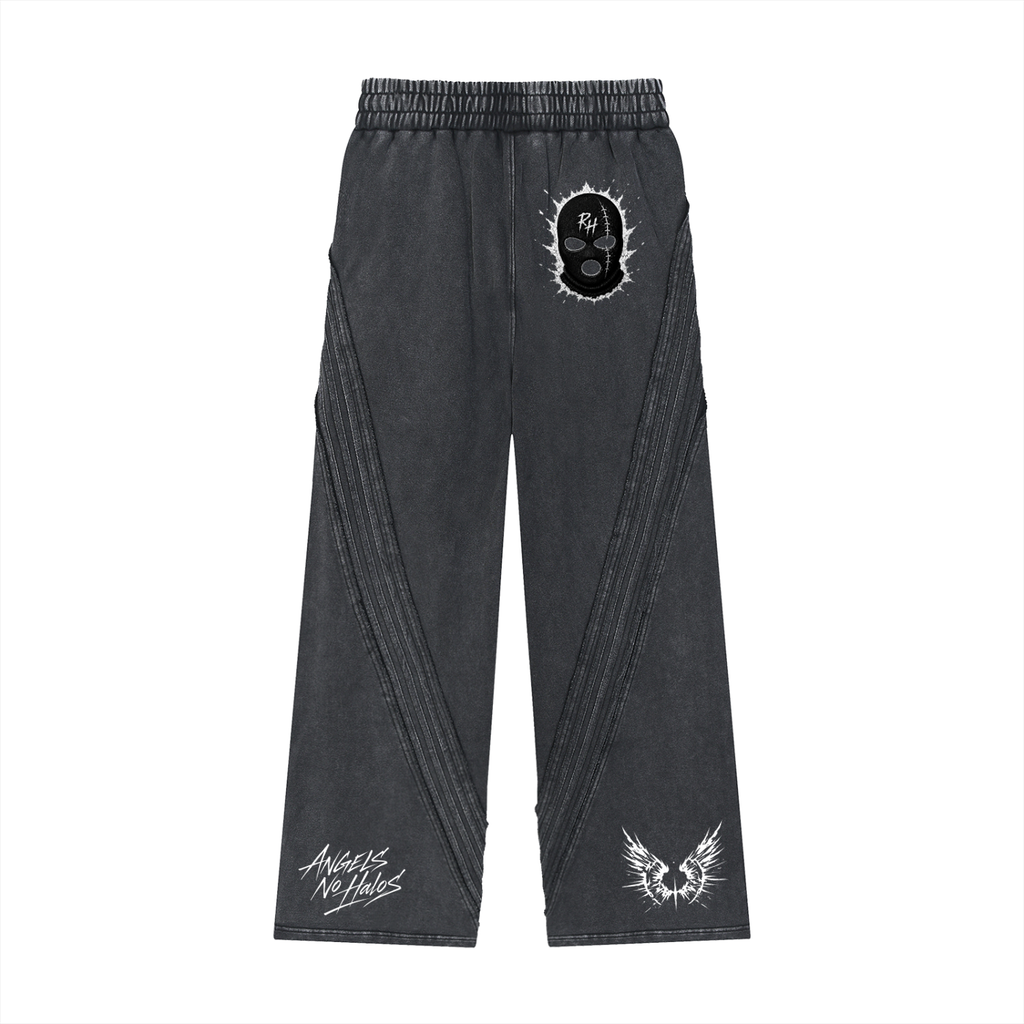 Snow Washed Tape Raw Edge Sweatpants