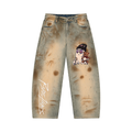 Men’s Vintage Wash Barrel Leg Jeans