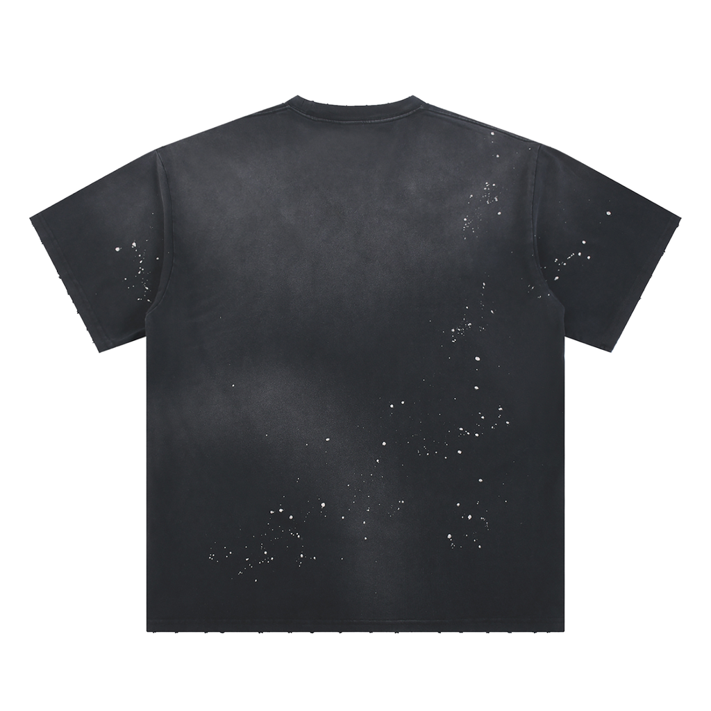 RH Hooligan Hand-Frayed Sunfade Paint Splatter T-Shirt