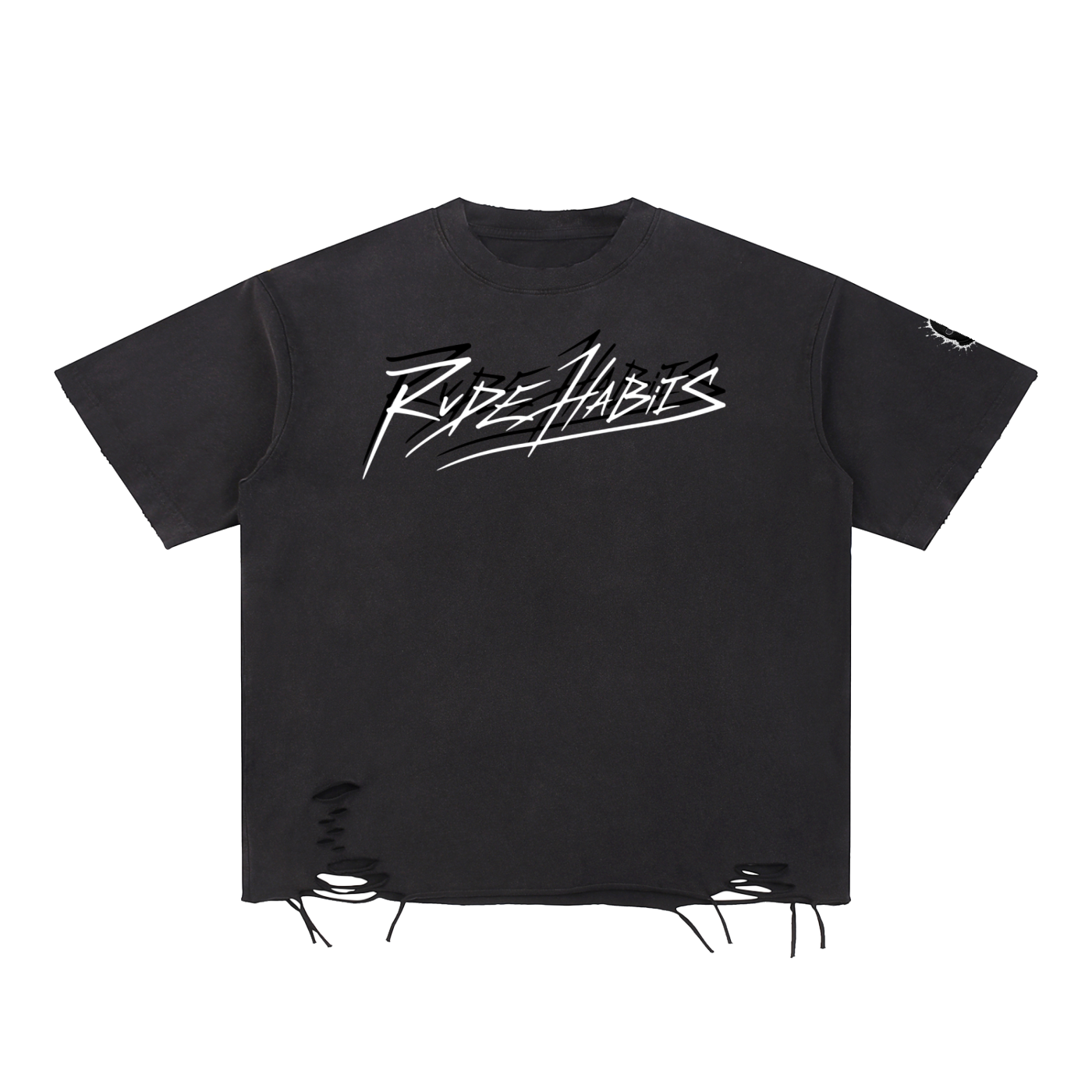 RH Hooligan Snow Washed Raw-Hem T-Shirt
