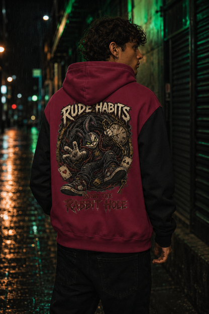 Rude Habits “Down the Rabbit Hole” Heavyweight Hoodie