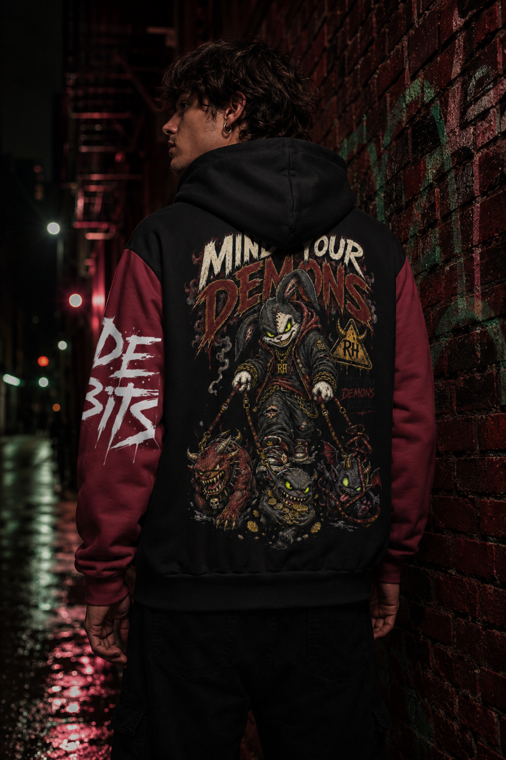 Rude Habits “Mind Your Demons” Heavyweight Hoodie