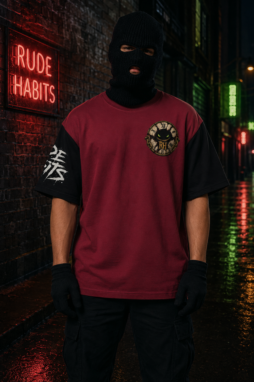 Rude Habits “Down the Rabbit Hole” Oversized Tee