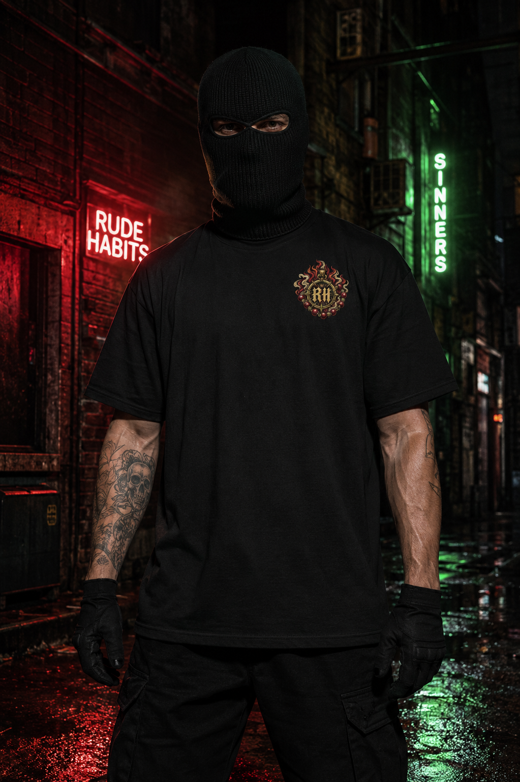 Rude Habits “Pray for Trouble” Oversized Tee