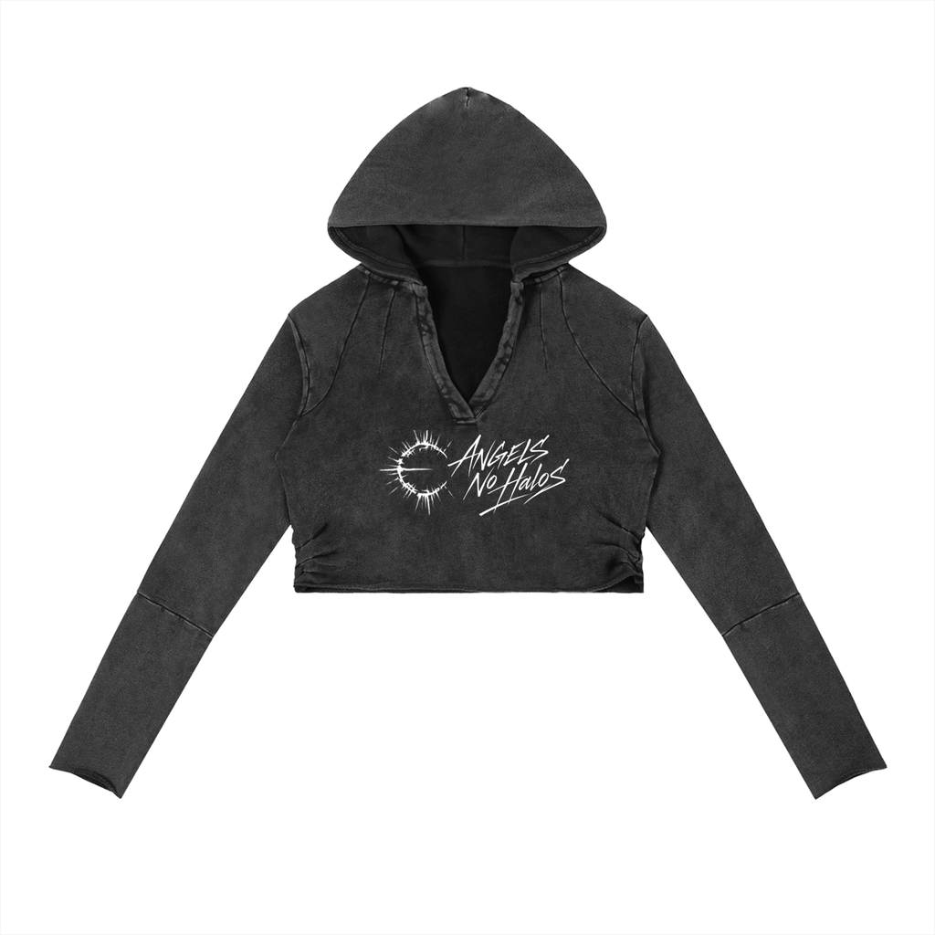 Vintage Washed Raw Edge Hoodie