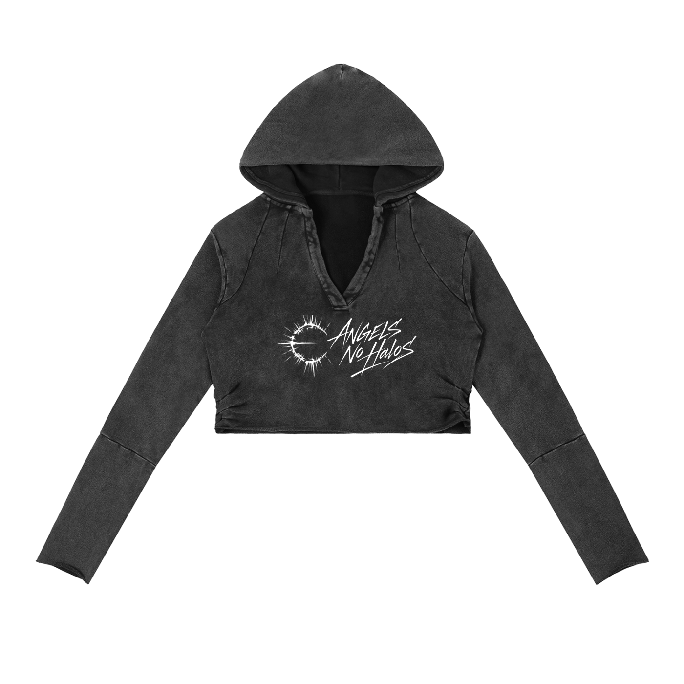 Vintage Washed Raw Edge Hoodie