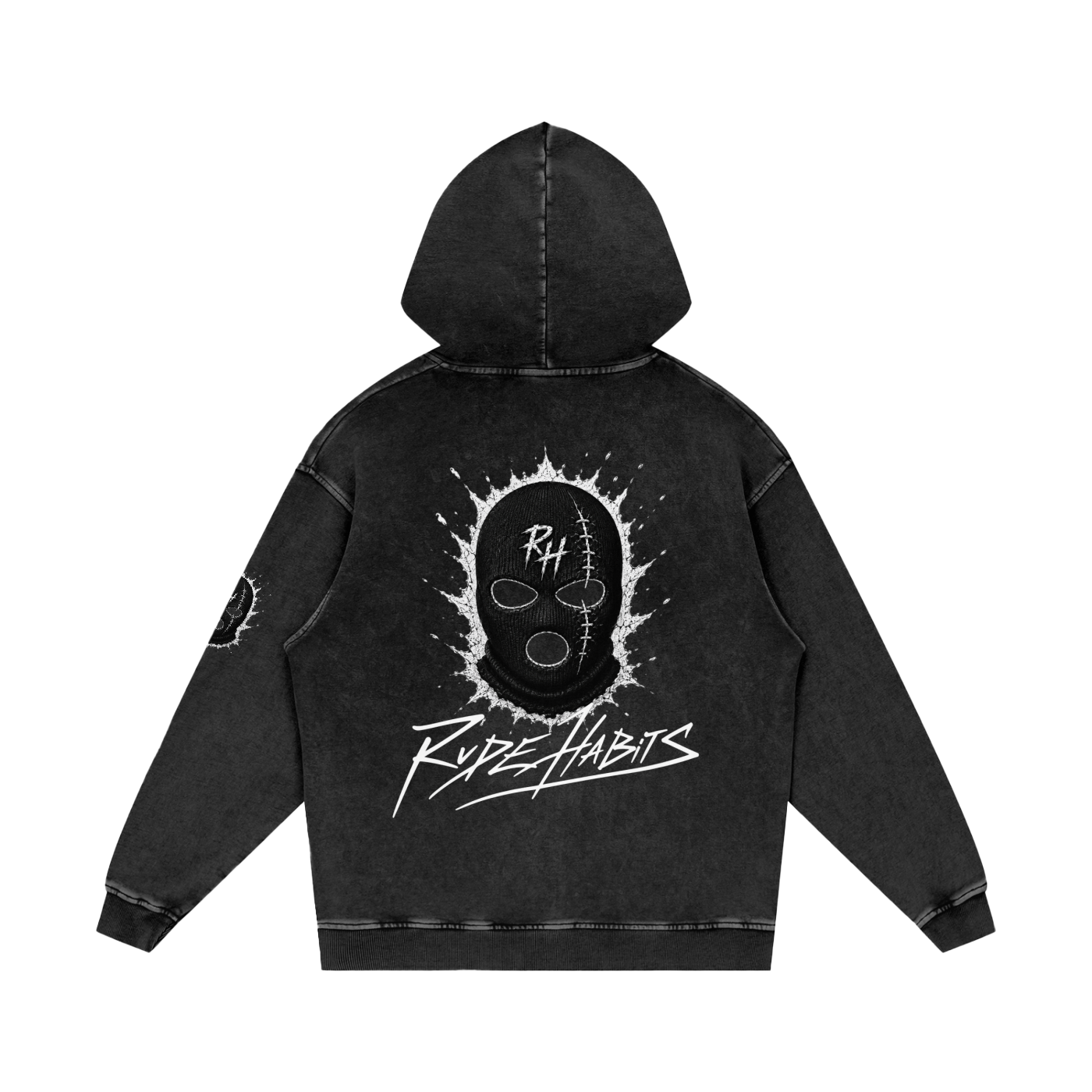 Snow Washed Loose Cotton Hoodie