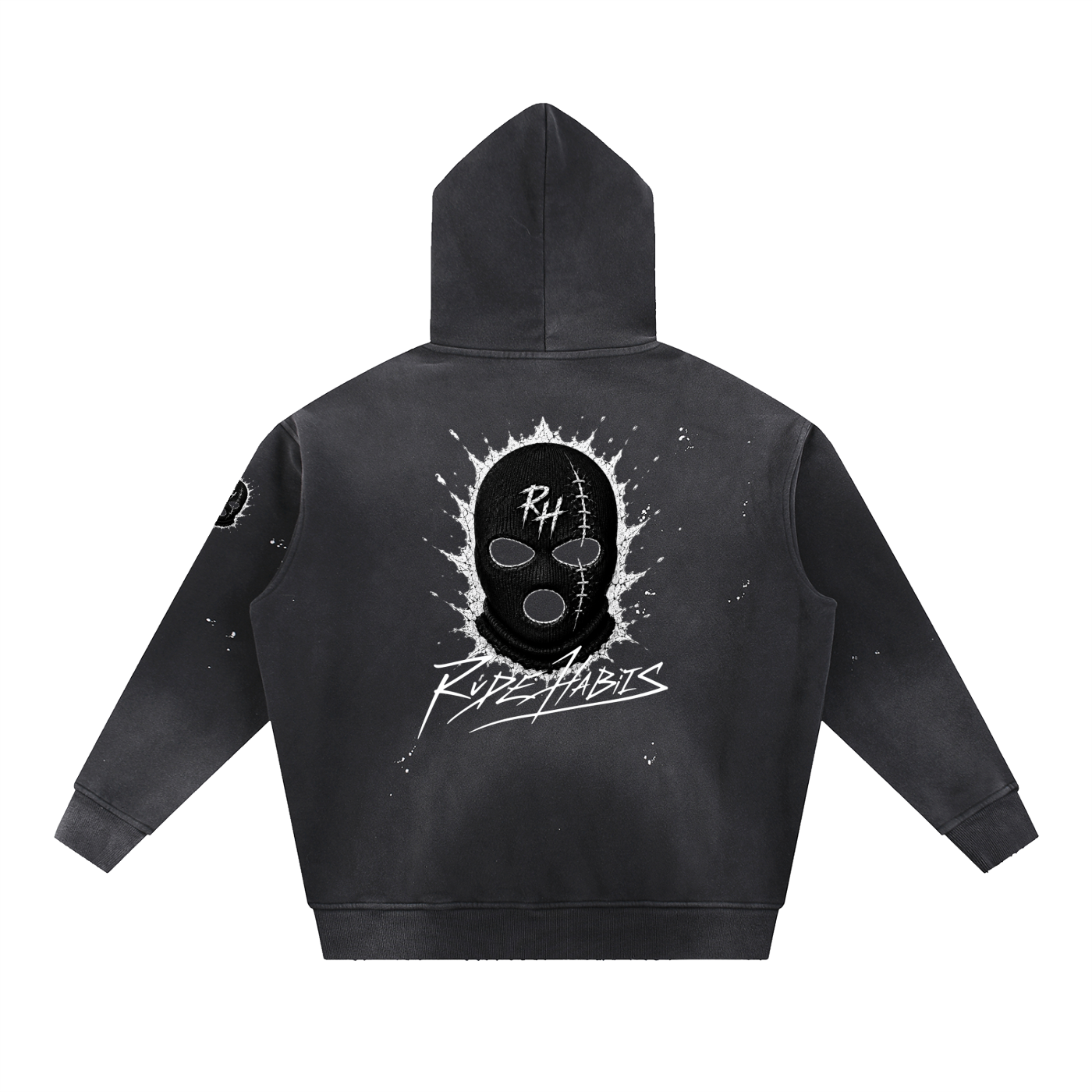 RH Hooligan Vintage Washed Frayed Fleece Hoodie