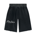 Unisex Vintage Wash Distressed Wide Leg Shorts