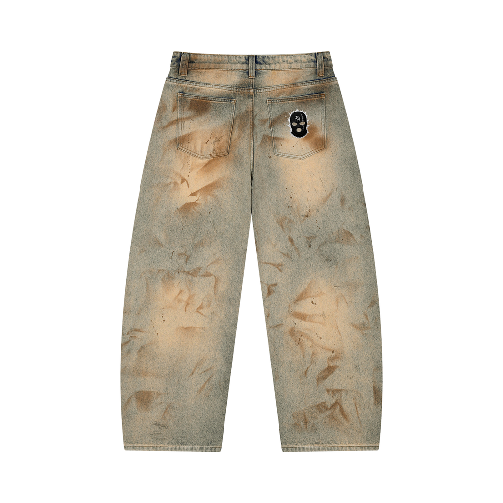 Men’s Vintage Wash Barrel Leg Jeans