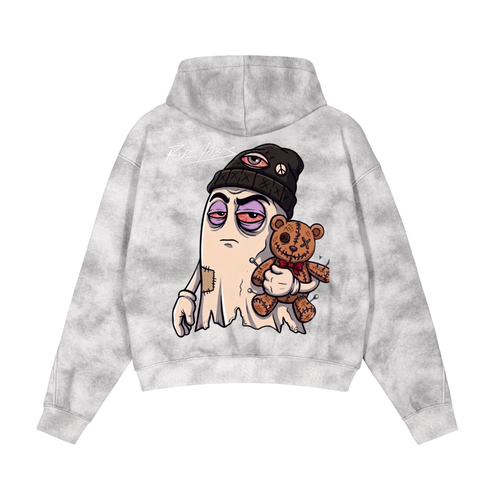 Dirty Washed Zip-Up Fleece Hoodie
