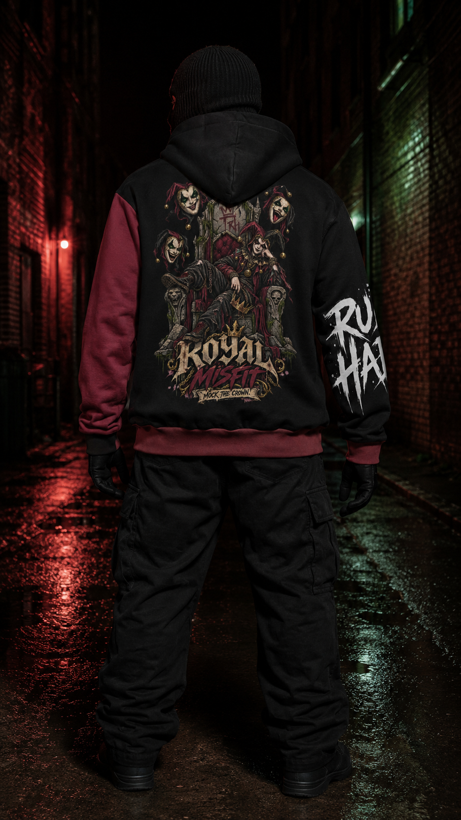Rude Habits “Royal Misfit” Oversized Hoodie