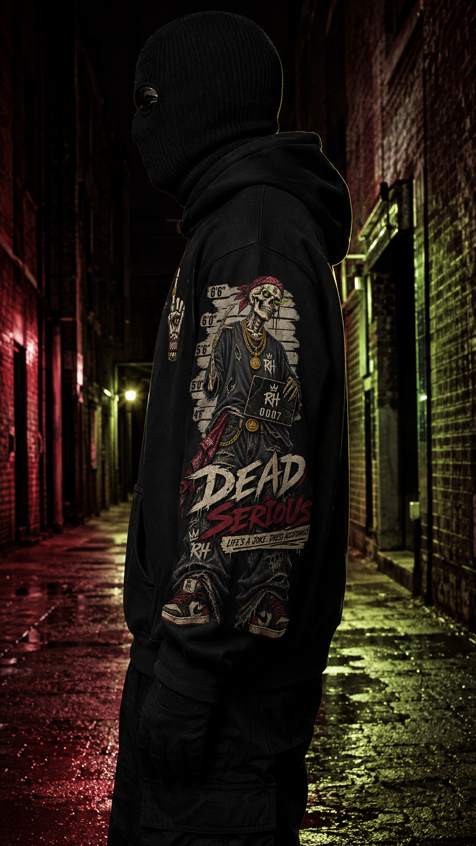 Rude Habits “Dead Serious” Oversized Hoodie